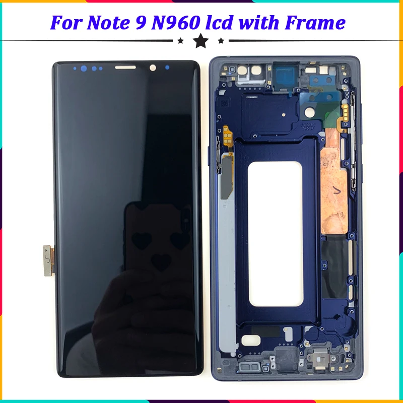 Оригинальный 6 4 &quotсупер AMOLED ЖК дисплей с рамкой для SAMSUNG Galaxy Note 9 N960F N960D N960DS