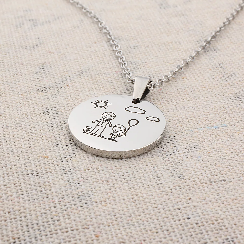 Ожерелье с подвеской-монеткой из нержавеющей стали |