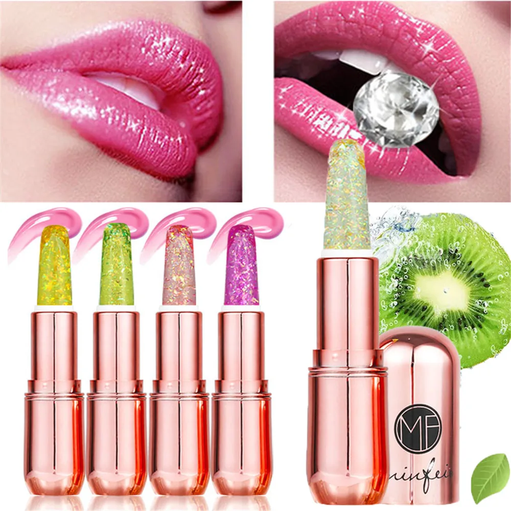 Натуральный Сладкий желе цвет бальзам для губ Кристалл изменение температуры