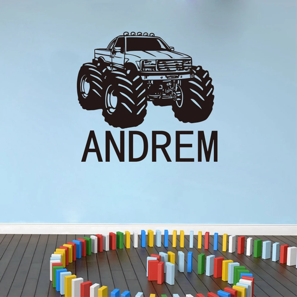 

Custom Monster Truck Name Wall Sticker Boy Room Custom Monster Truck Name Wall Sticker Wall Decal Decor 2955 Room Bedroom Vinyl
