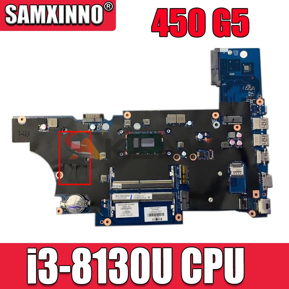 

Материнская плата Akemy X8C для HP, материнская плата для ноутбука Probook 450 G5, материнская плата DA0X8CMB6E0, 100% Протестировано, ОК! W/ i3-8130U Процессор