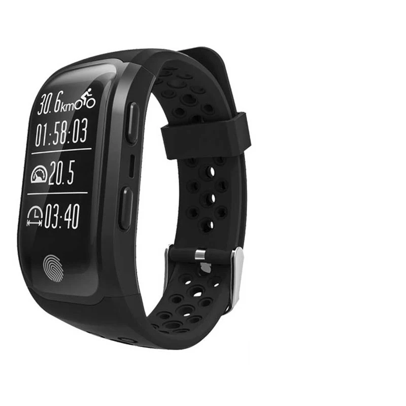 Black S908 Bluetooth GPS трекер Браслет IP68 водонепроницаемый смарт-браслет монитор сердечного ритма фитнес-трекер Смарт-браслет - Цвет: Black