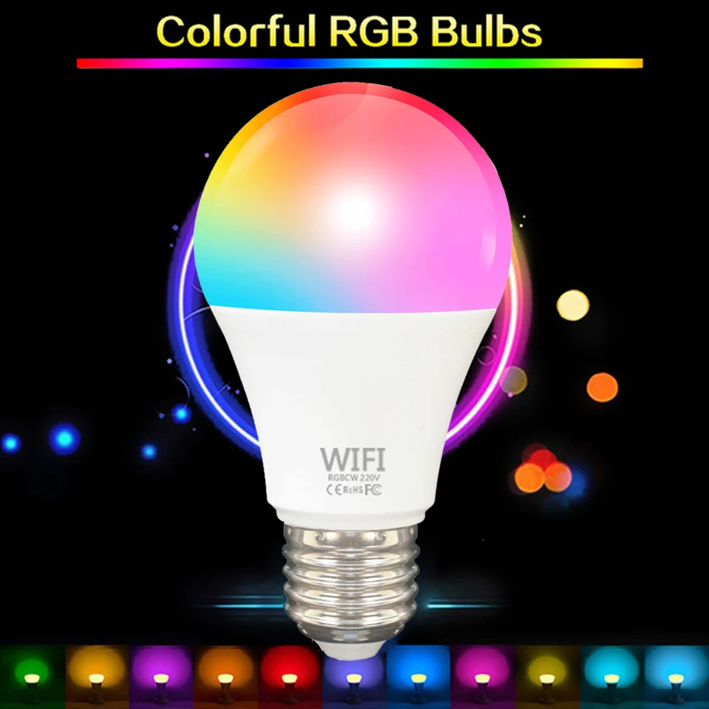 

Умная лампочка E27 RGB Wi-Fi с голосовым управлением и функсветильник таймера