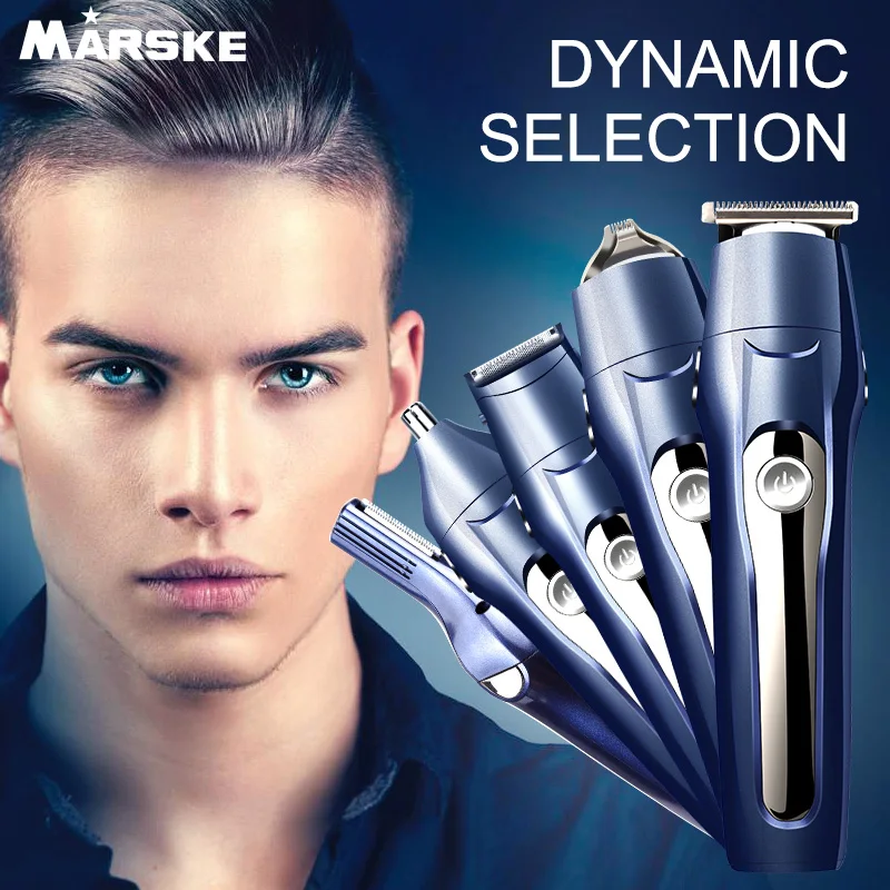 

MARSKE Professional Beard Trimmer Haircut Machine Hair Clipper Grooming Low Noise Electric Shaver for Men Barber Hair Shaving