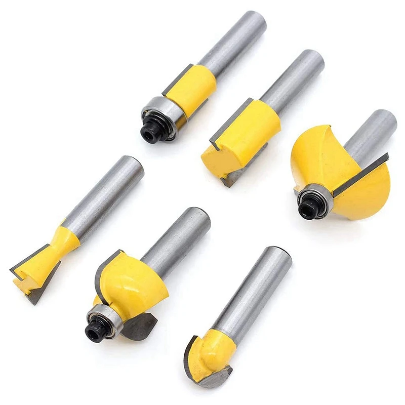 

12 Pieces of Carbide Milling Cutter Set 8mm Shank Woodworking Milling Cutter Saw Milling Cutter