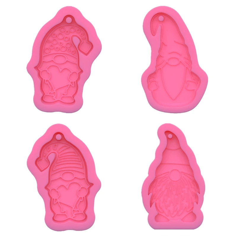 

Dwarf Doll Shaped Keychain Epoxy Resin Mold Key Chain Pendants Silicone Mould DIY Crafts Decorations Casting Tool