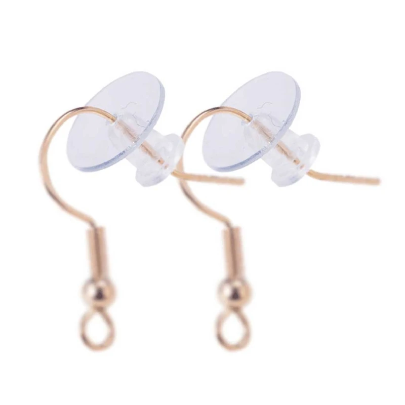 

200Pcs Earrings Clear Disc Pads to Stabilize Earrings Plastic Ear Anti Pain Comfort Round Discs Kit for Earrings Backs