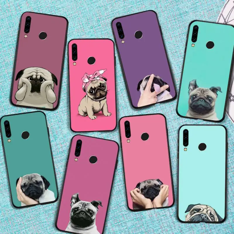 

Pug Dog French Bulldog Phone Case For Huawei Enjoy 7 7s 8 8e 9 9e 10 plus P8lite 2017 Honor 5a view9 play 3e