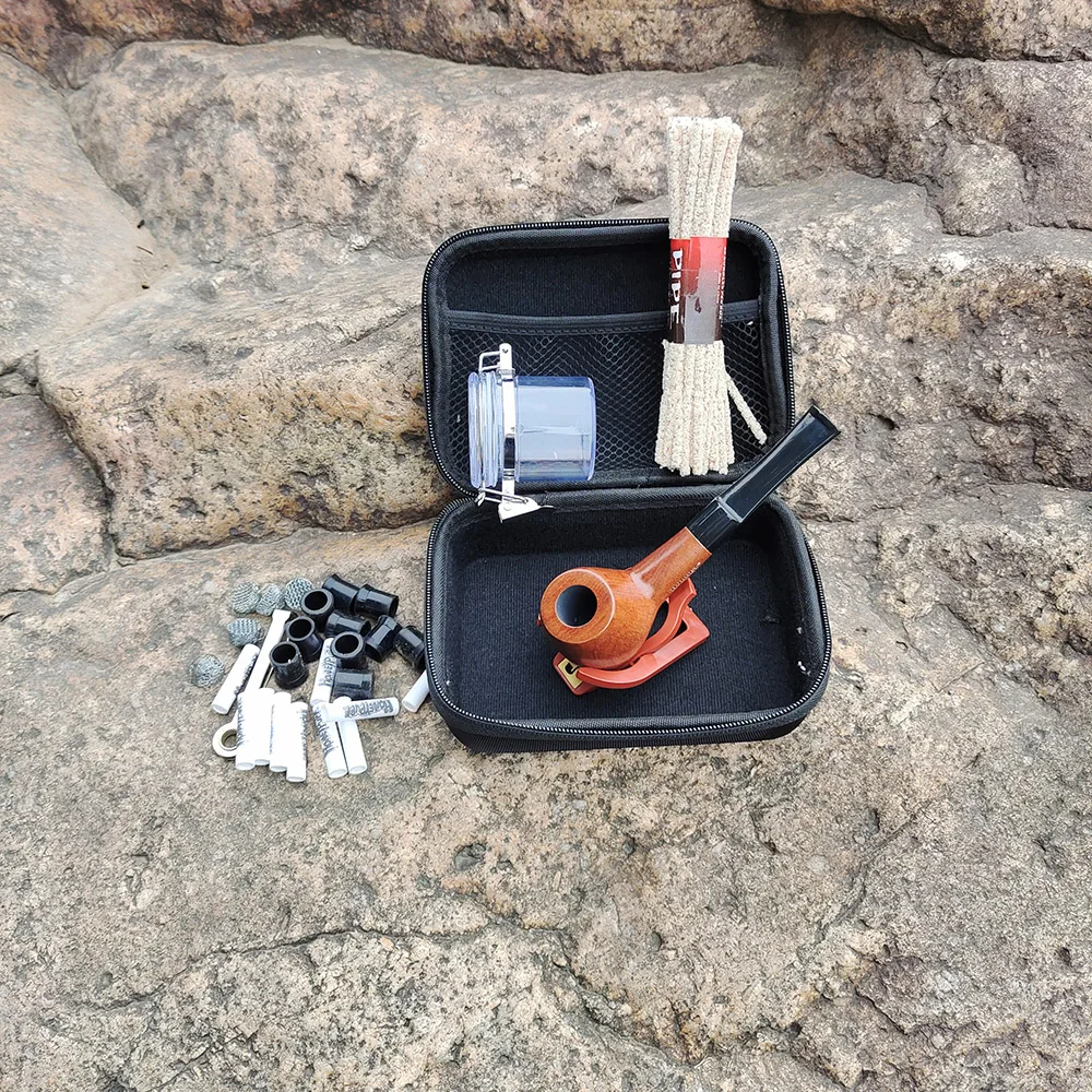Набор мешков для табака HORNET деревянная трубка + инструменты чистки курительных