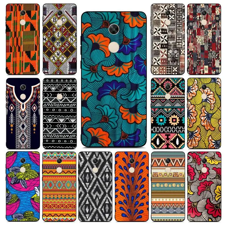 

YNDFCNB African style fabric print Phone Case for RedMi note 4 5 7 8 9 pro 8T 5A 4X case