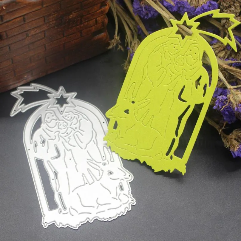 DIY Счастливого Рождества металлические стежки Вырубные штампы трафареты