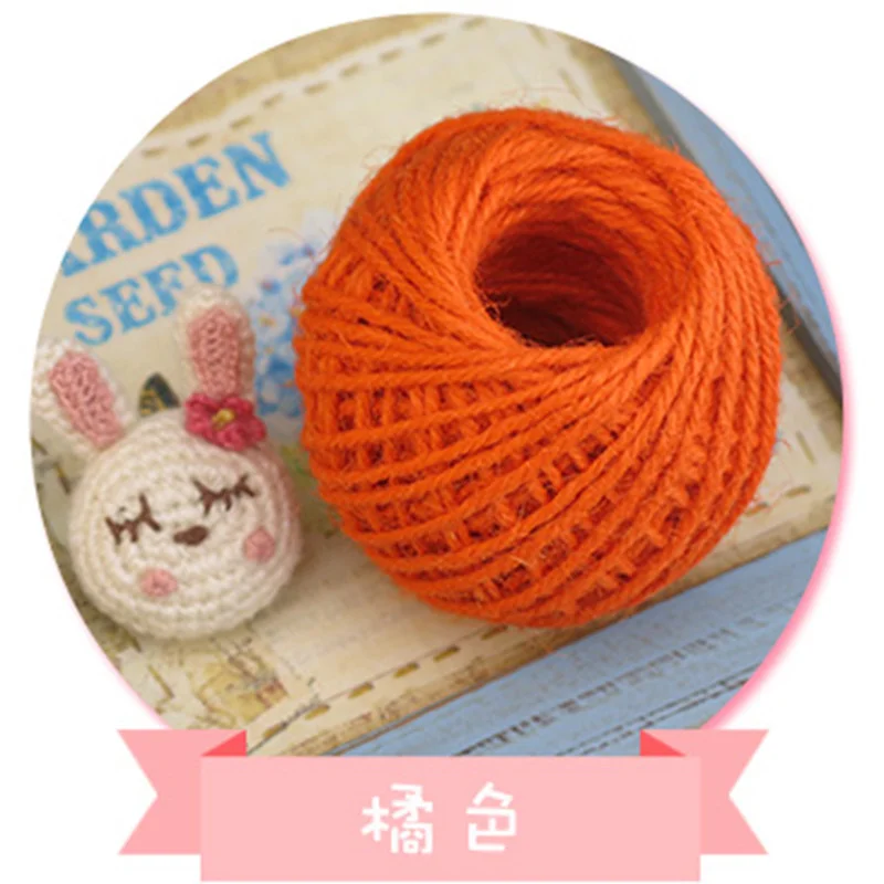 Веревка из джутовый шнур-шпагат пеньковой веревки 25 м натуральной мешковины