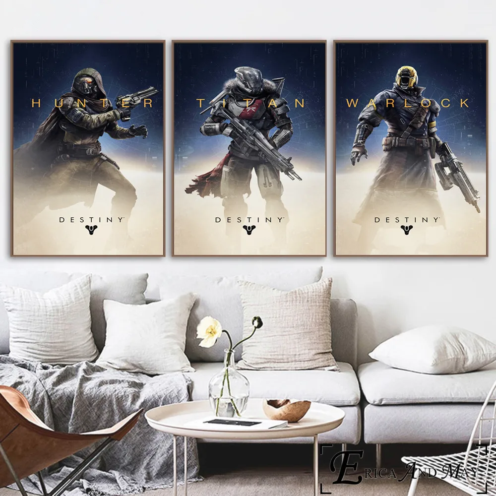 Рисунок игра Destiny холст картины Плакаты и принтами для Гостиная без рамы
