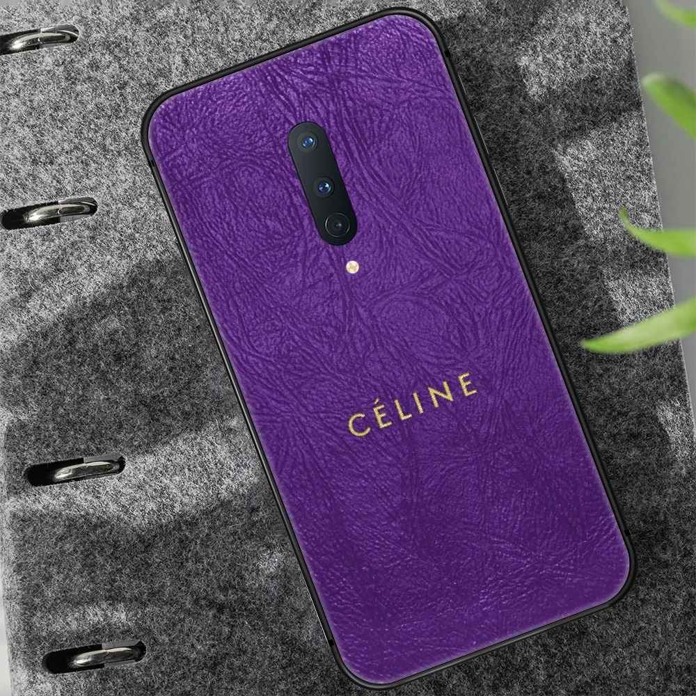 

luxury brand celins Paris Phone Case Cover Hull For 1+ Oneplus 5T 6 6T 7 7T 8 8T Pro black Prime Trend Shell Painting Hoesjes