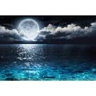Алмазная 5d-картина Луна, морской пейзаж, полностью квадратнаякруглая вышивка, вышивка крестиком, 3D декор, 100%