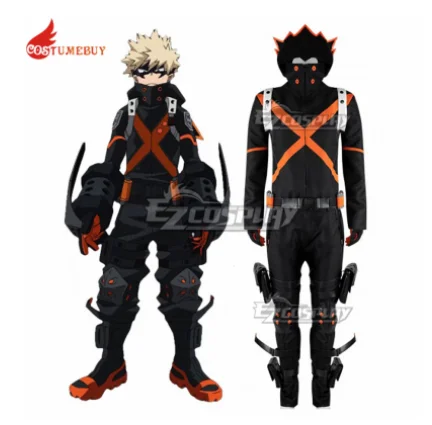 

My Hero Academia World Heroes Mission Boku No Hero Akademia Izuku Midoriya Deku Cosplay Costume Jumpsuits One-pieces Black Suit