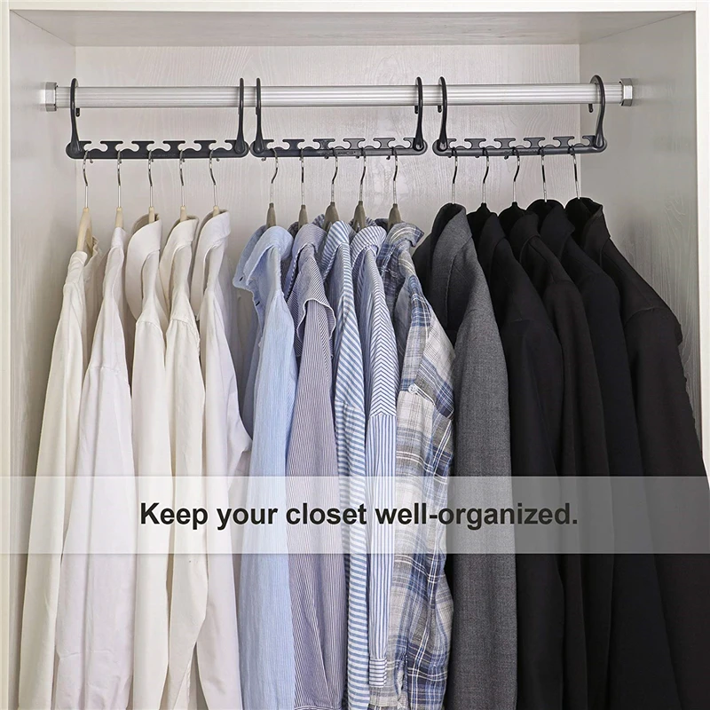 Набор из 6 волшебных вешалок серый Многофункциональный органайзер для