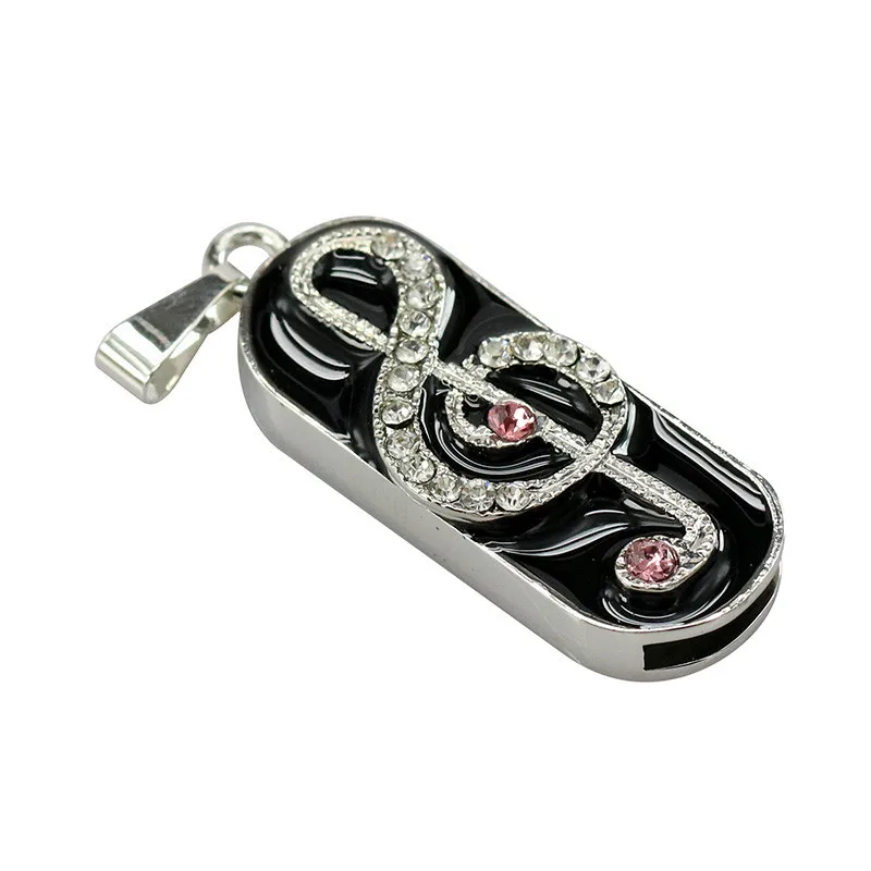 USB флеш накопитель со стразами в виде скрипичного ключа Цепочки и ожерелья 2 0 Stick 4