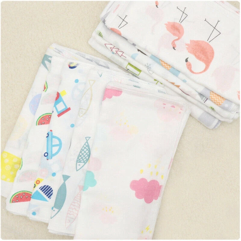 Toallas de gasa para beb&eacute; reci&eacute;n nacido, pa&ntilde;os de lactancia para eructar, muselina, pa&ntilde;uelo de tela para ni&ntilde;os y ni&ntilde;as, 10/5 piezas-2