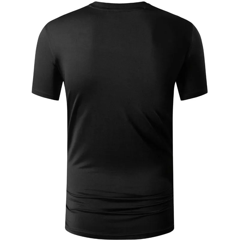 Jeansian Men's T-Shirt Tshirt Tee Shirt Sport Short Sleeve Dry Fit Running Fitness Workout LSL298 Black US Size S-XXL