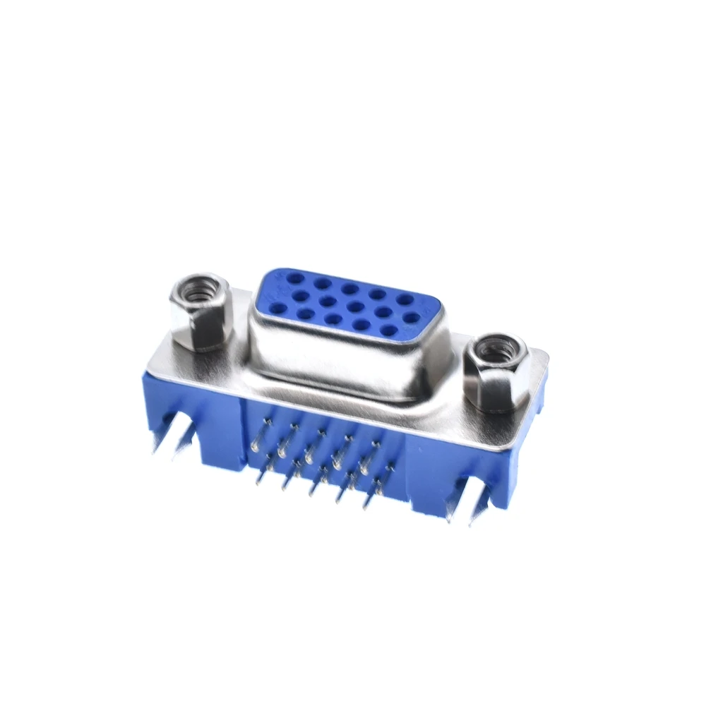 DB15 DR15 3 рядный синий параллельный порт 15Pin D Sub разъем PCB 90 градусов VGA адаптер|adapter