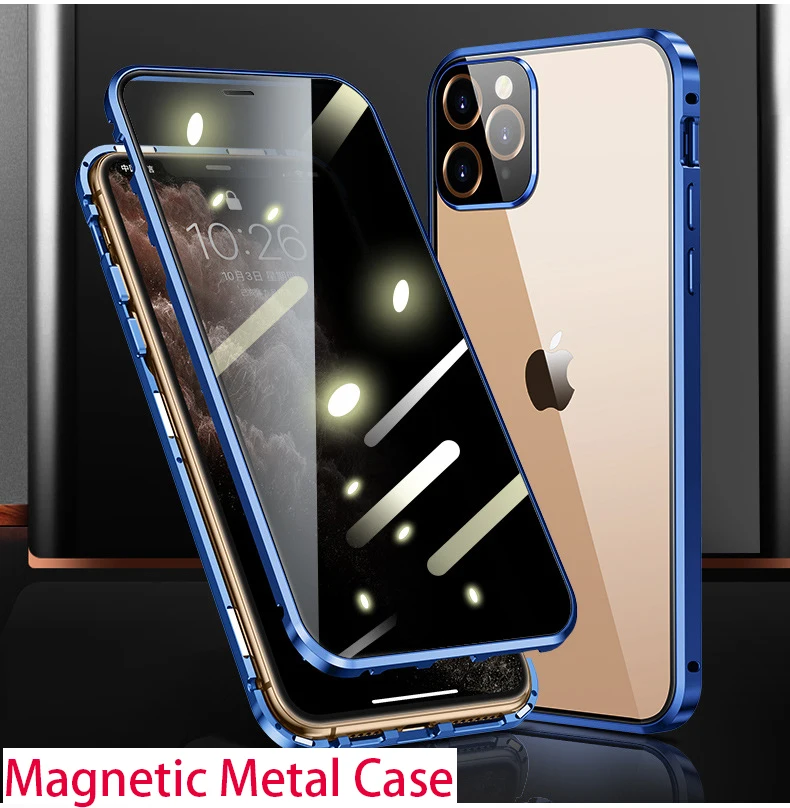 magnetic metal for iphone 12 pro max mini case camera protection glass for iphone 12 case funda luxury coque cover phone case free global shipping