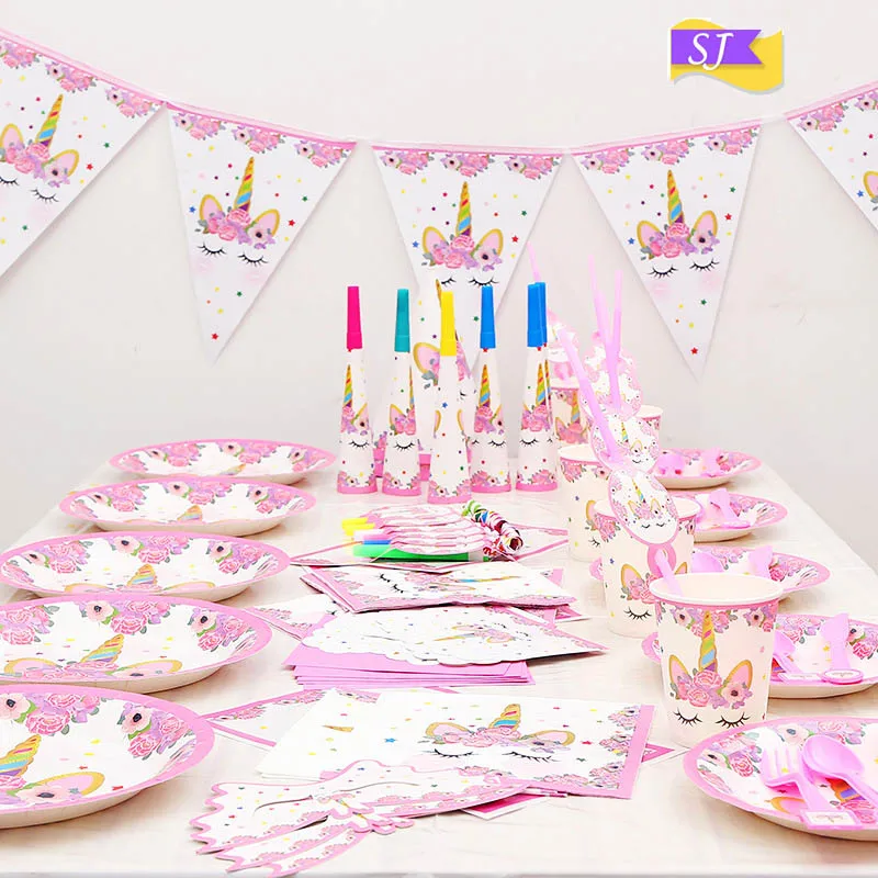 Единорог Дети Девочка День Рождения украшения сна ресницы вечерние реквизит для