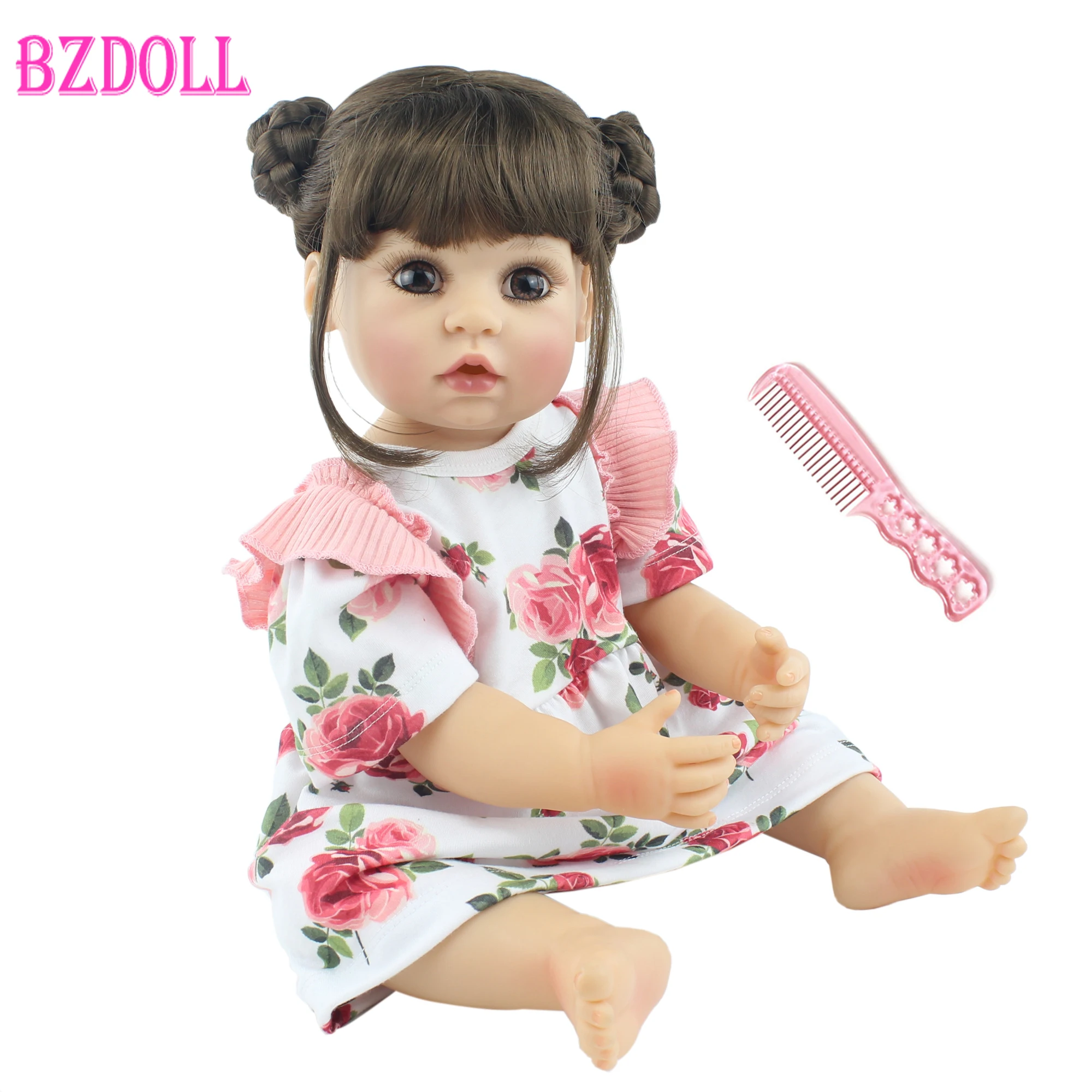 

55 см новая силиконовая Кукла Reborn Baby Doll, виниловая игрушка для новорожденных, живая, как настоящая, подарок на день рождения ребенка, игрушка ...