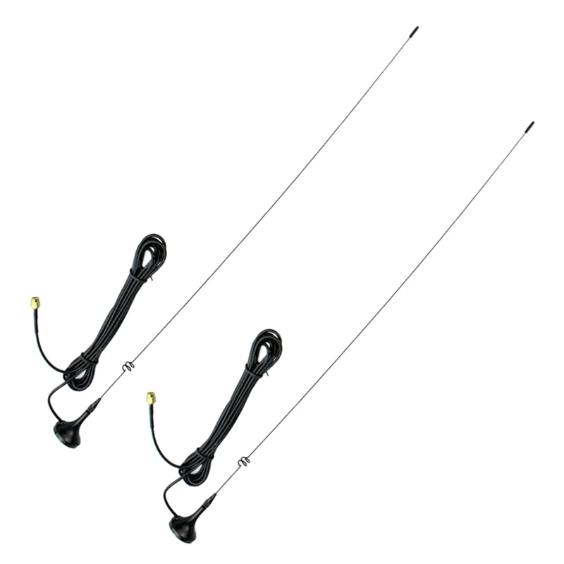 

2X UT-108UV SMA-M 144/430MHz Dual Band Magnet Antenna Yaesu for Baofeng Radios