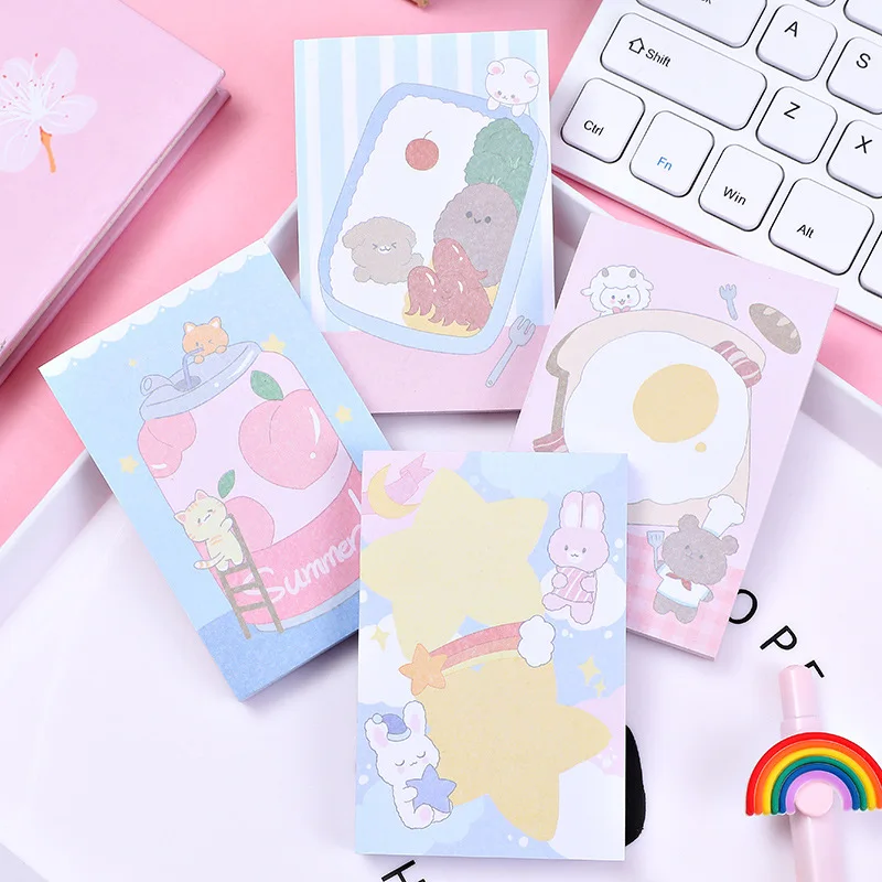 Мультфильм милый медведь Липкие заметки 100 листов креативный студент отправить