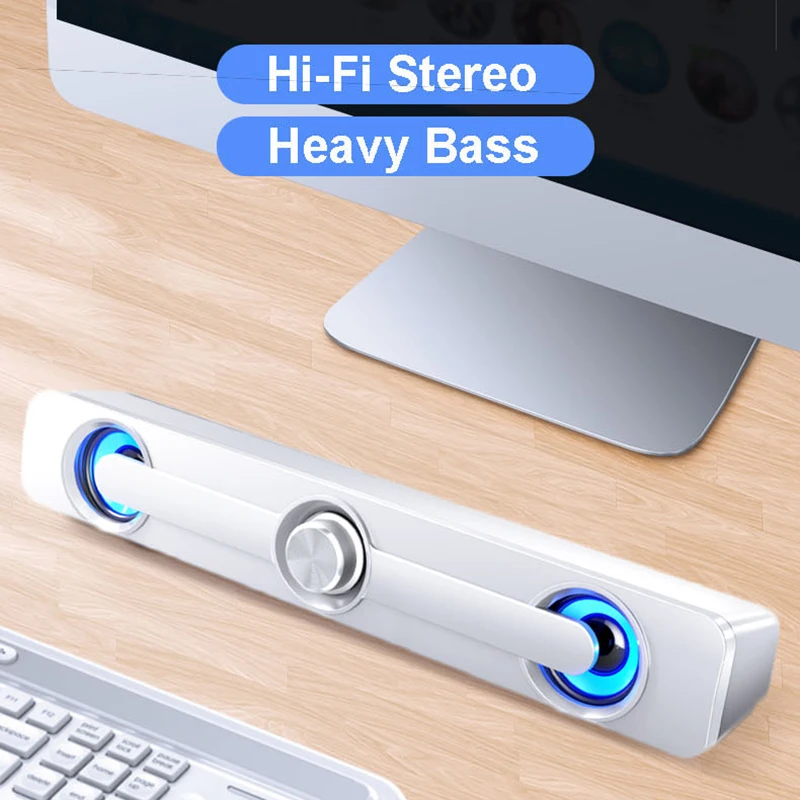 USB Проводная мощная компьютерная Колонка 2020 бар стерео сабвуфер бас динамик