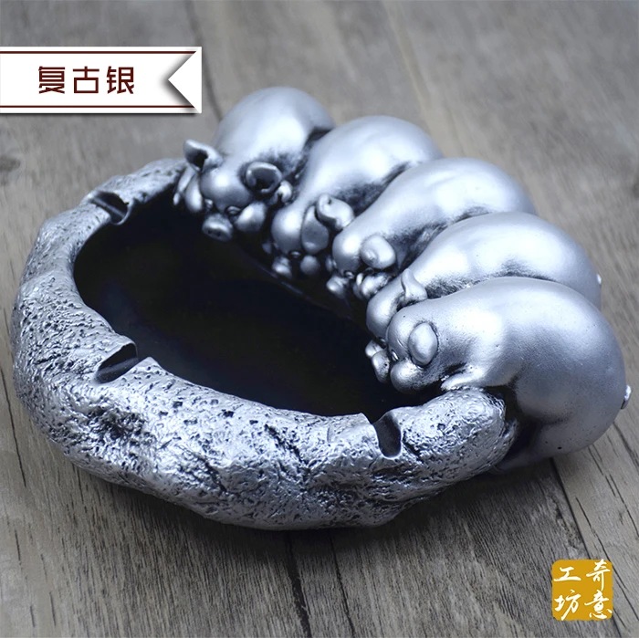 

Creative ashtray lovely pig ashtray at home cute gift to friends colleagues Naughty pig rack travel tray smoke inhaler ashtray