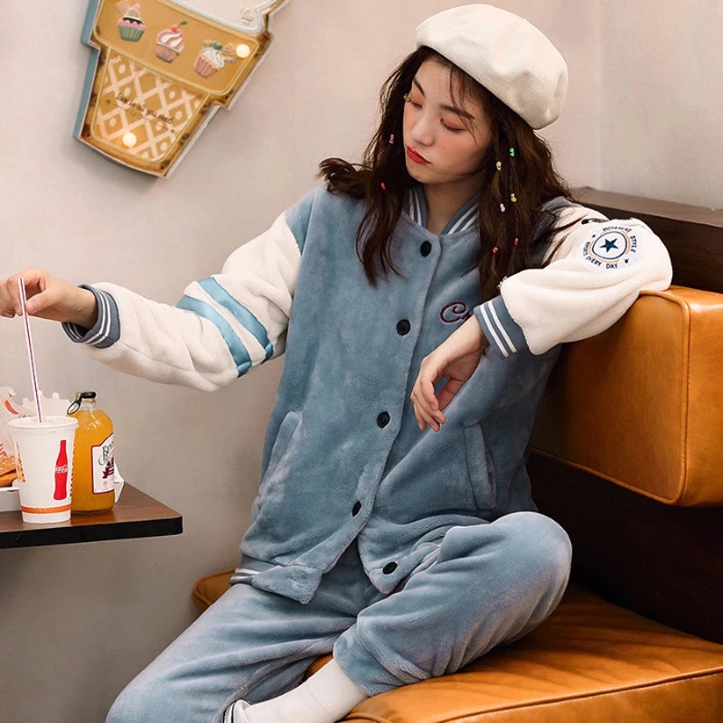 2020 фланелевые пижамы для пар женские зимние утолщенная теплая удобная домашняя