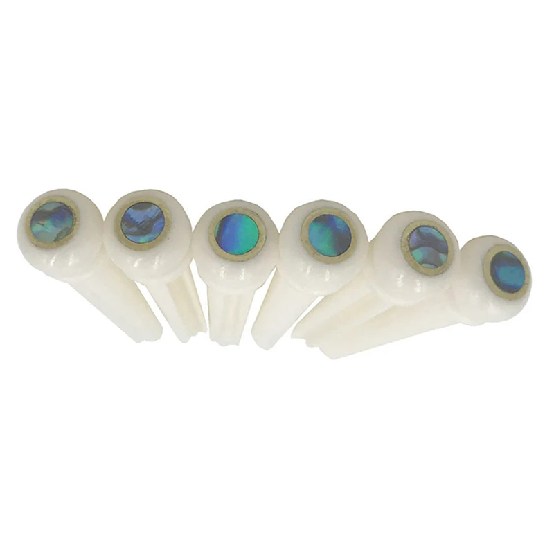 

Guitar Bone Bridge Pins with 5.3mm Position Abanlone Dot for Acoustic Guitar Parts Replacement