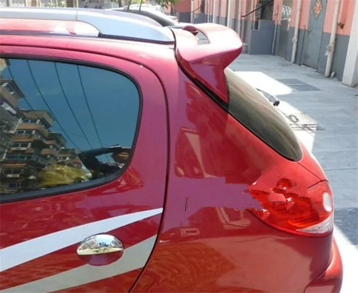 Спойлер для Peugeot 207 спойлер 2006 2013 из АБС пластика заднего крыла автомобиля цветной