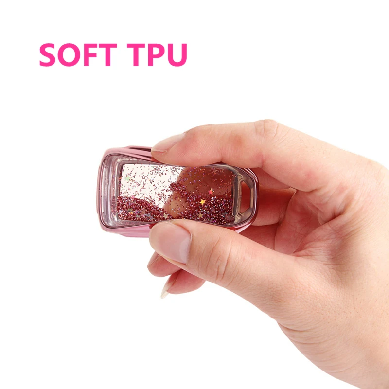 

Funny Quicksand Soft TPU Key Case Cover Shell For Honda 2016 2017 CRV Pilot Accord Civic Fit Freed Crystal chain for Girlfriend