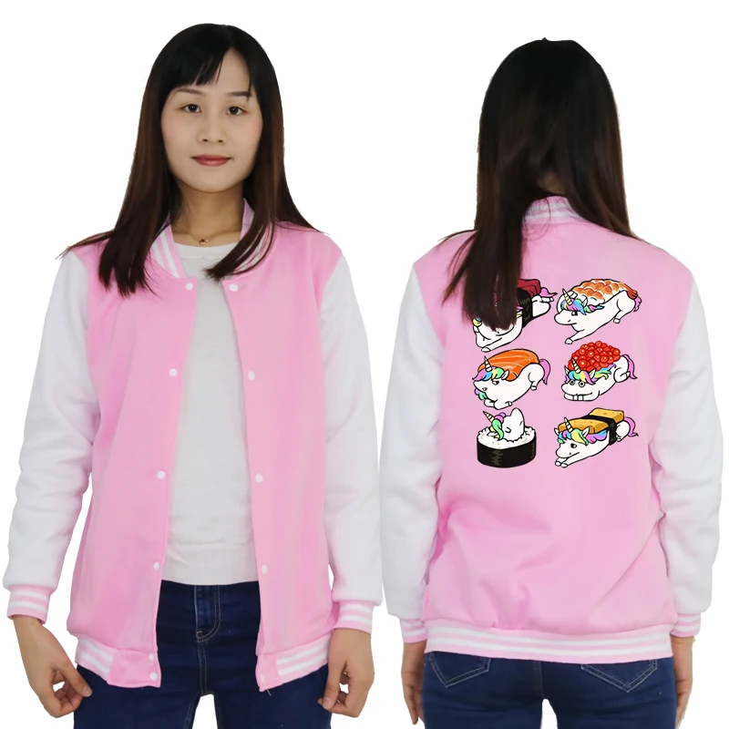 Милые Куртки для суши с принтом Kawaii женская модная одежда зимняя девочек