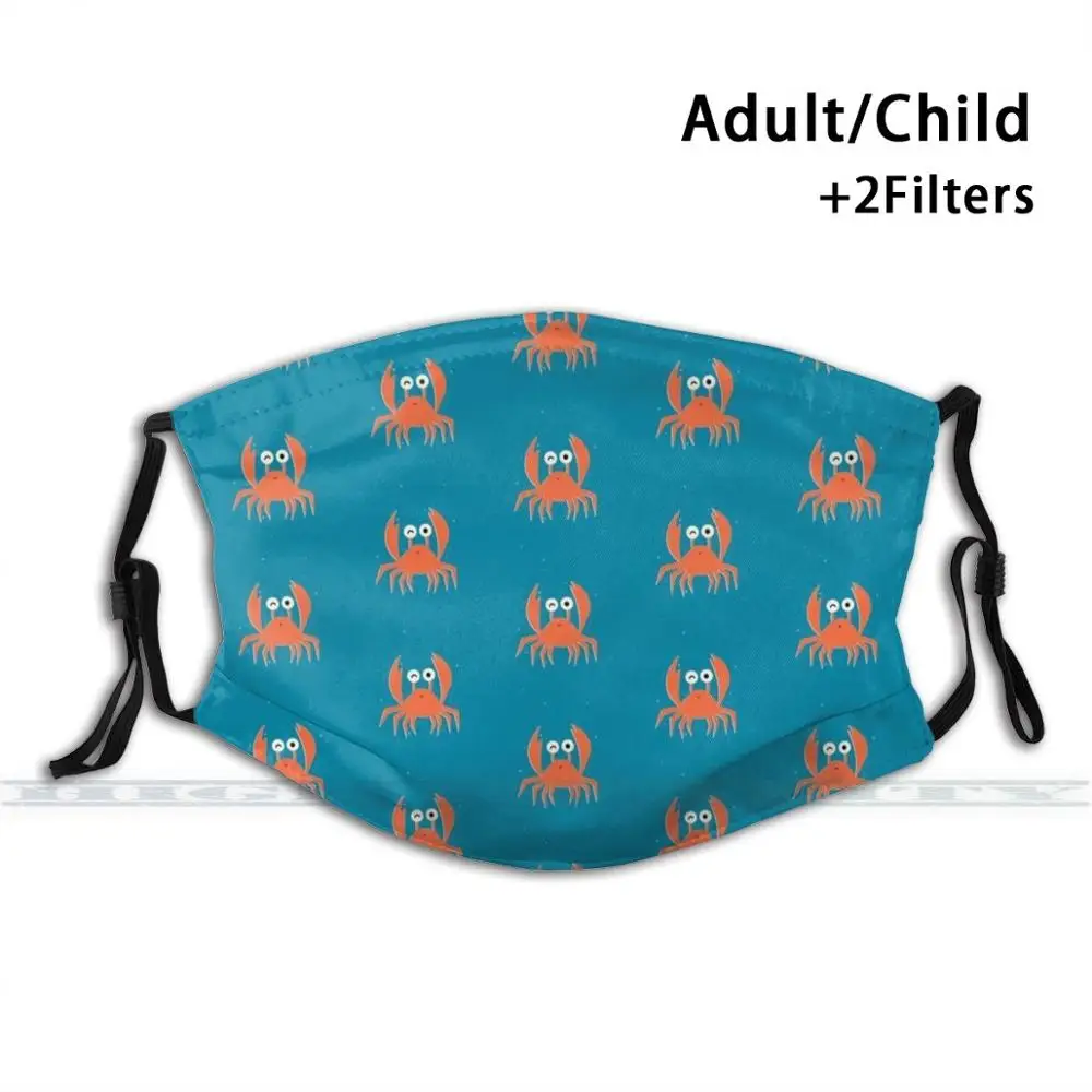 

Claws Up Custom Design For Adult Kids Anti Dust Filter Diy Cute Print Washable Mask Claws Up Crab Dancing Crab