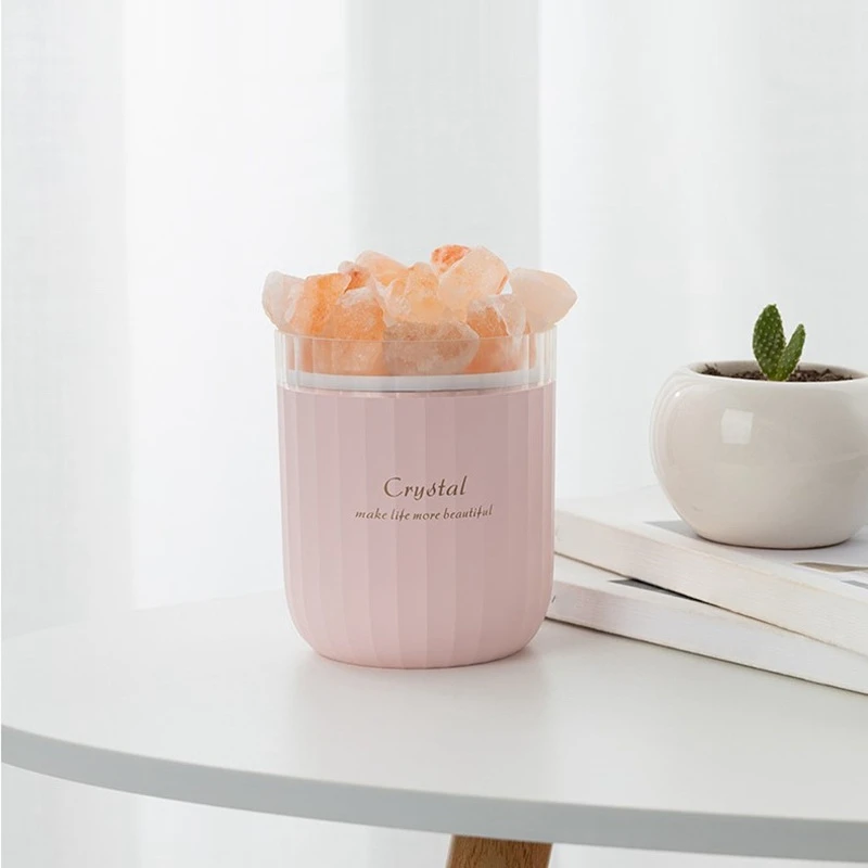 

Portable USB Air Humidifier Crystal Salt Stone Aroma Oil Diffuser for Home Decor Car Desktop Air Purifier Sprayer