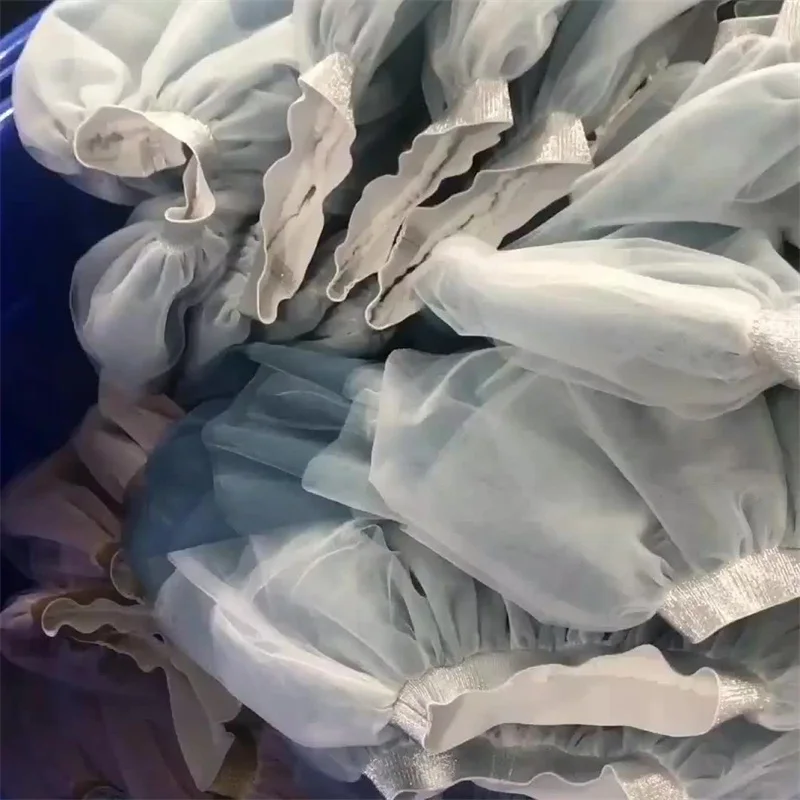

Lace Girls Dress 2021 Summer Kids Dresses for Girls Wedding Evening Flower Girl Clothes Princess Party 3 Layers Ball Gown