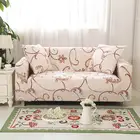 Однотонный чехол для дивана с цветочным принтом, эластичный чехол для дивана в гостиную, нескользящий универсальный чехол для секционного дивана кресла