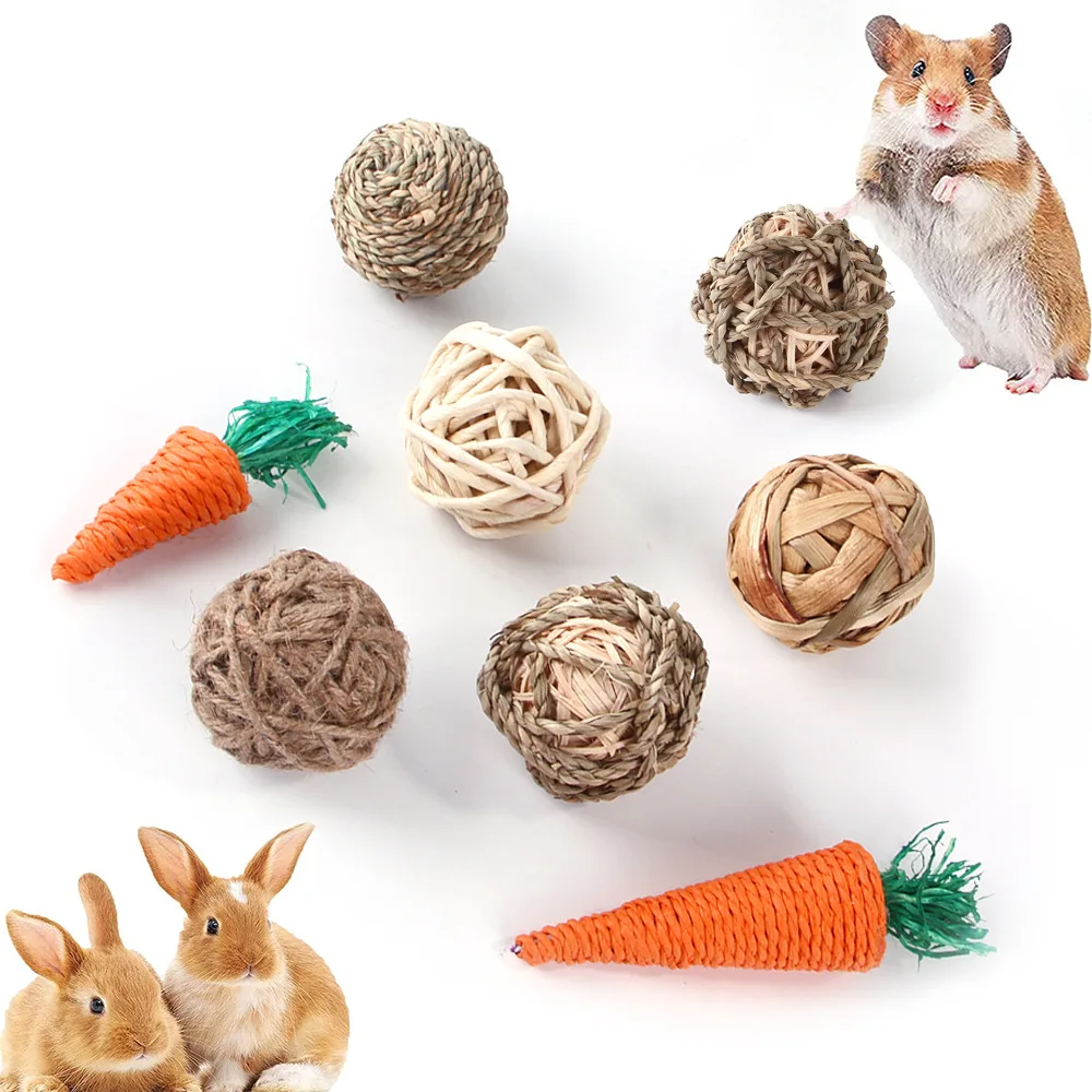 

Hamster Toy Package Bunny Molar Grass Ball My Neighbor Totoro Playing Aquatic Weeds Gnawing Tool Plant Feeding Ball Combination