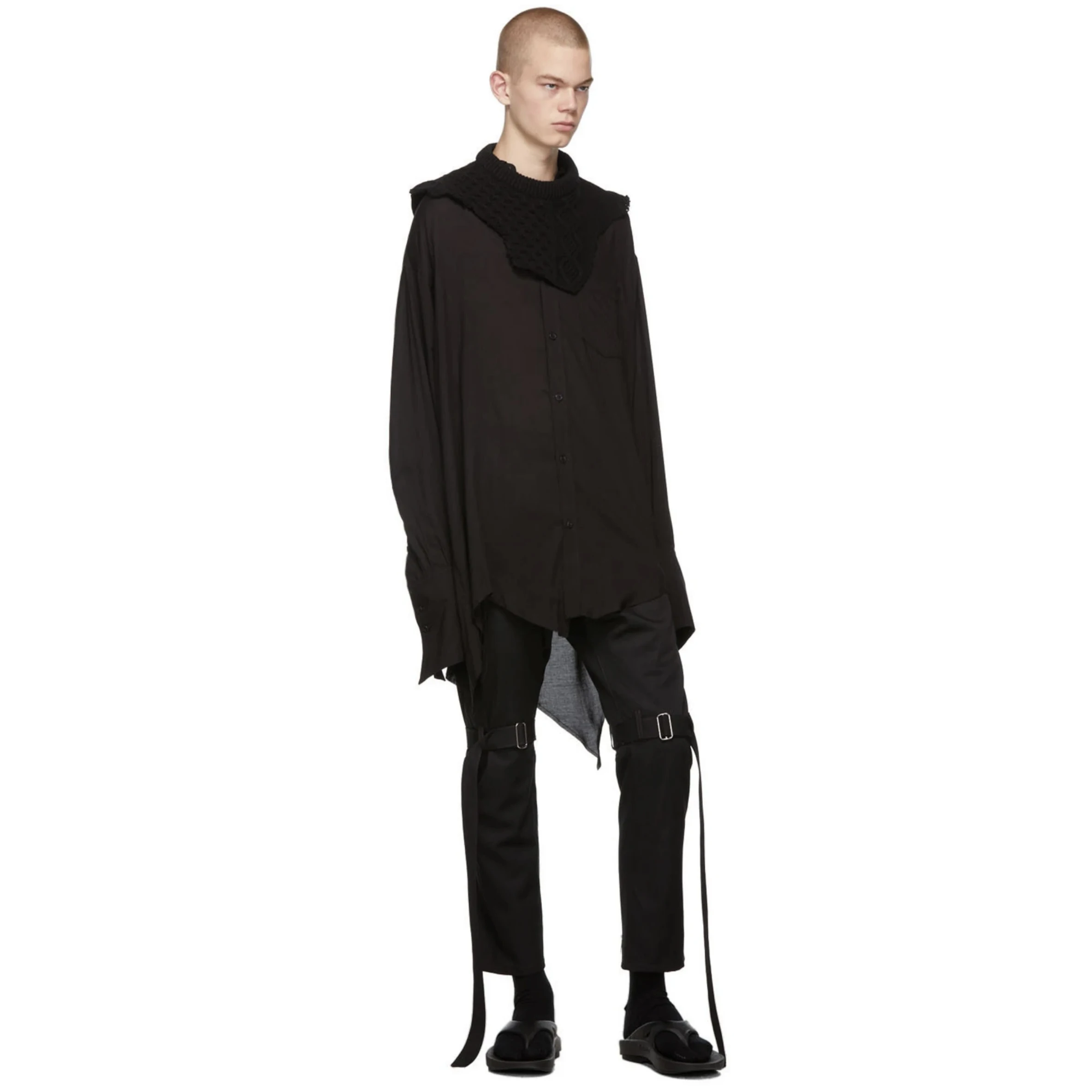 Рубашка мужская приталенная с длинным рукавом модный брендовый деловой