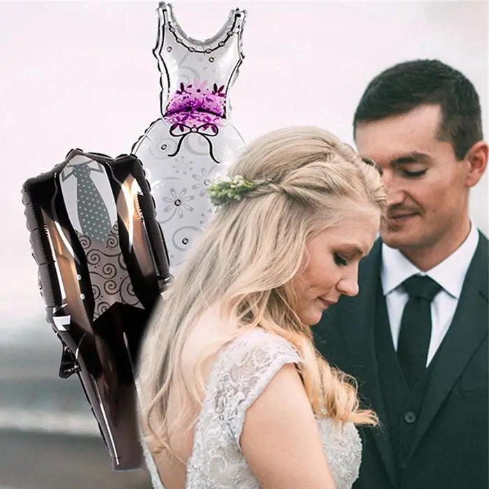 Свадебное платье Костюм алюминиевая пленка Свадебный шар Декор события вечерние