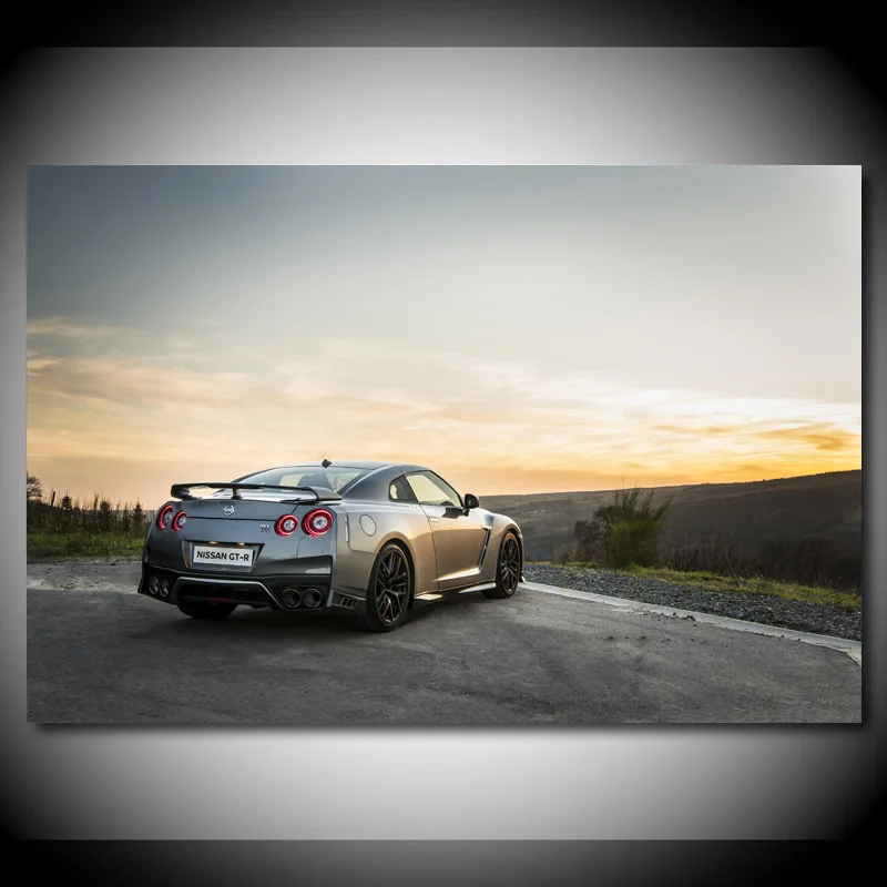 Nissan GTR R35 парусиновые картины с заднего вида современные настенные