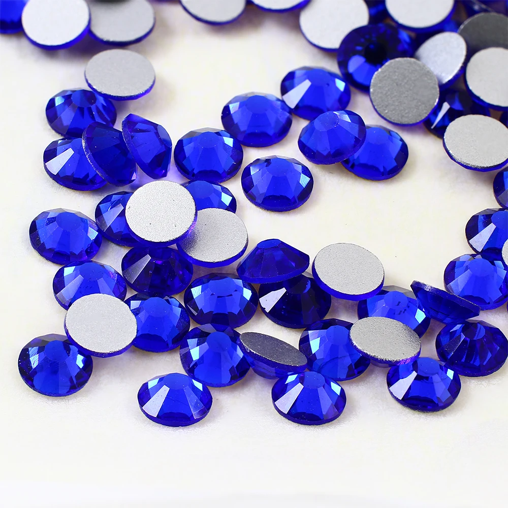 Стразы для дизайна ногтей с сапфиром s-образные стразы без горячей фиксации