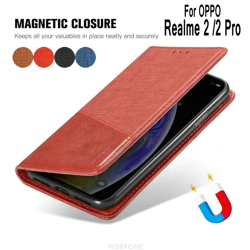Винтажный кожаный чехол для OPPO Realme 2 5 5s X2 X3 6 7 7i Pro флип-Магнитный Роскошный