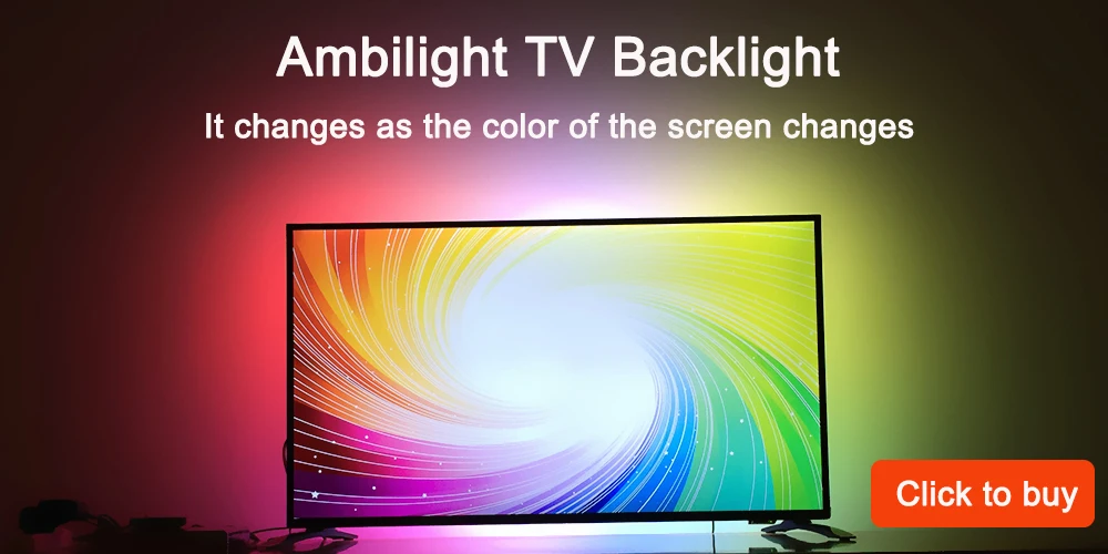 DIY Ambilight ТВ ПК Мечта Экран USB Светодиодные ленты Комплект компьютерный монитор Подсветка прибор приемно-WS2812B Светодиодные ленты 1/2/3/4/5 м полный набор