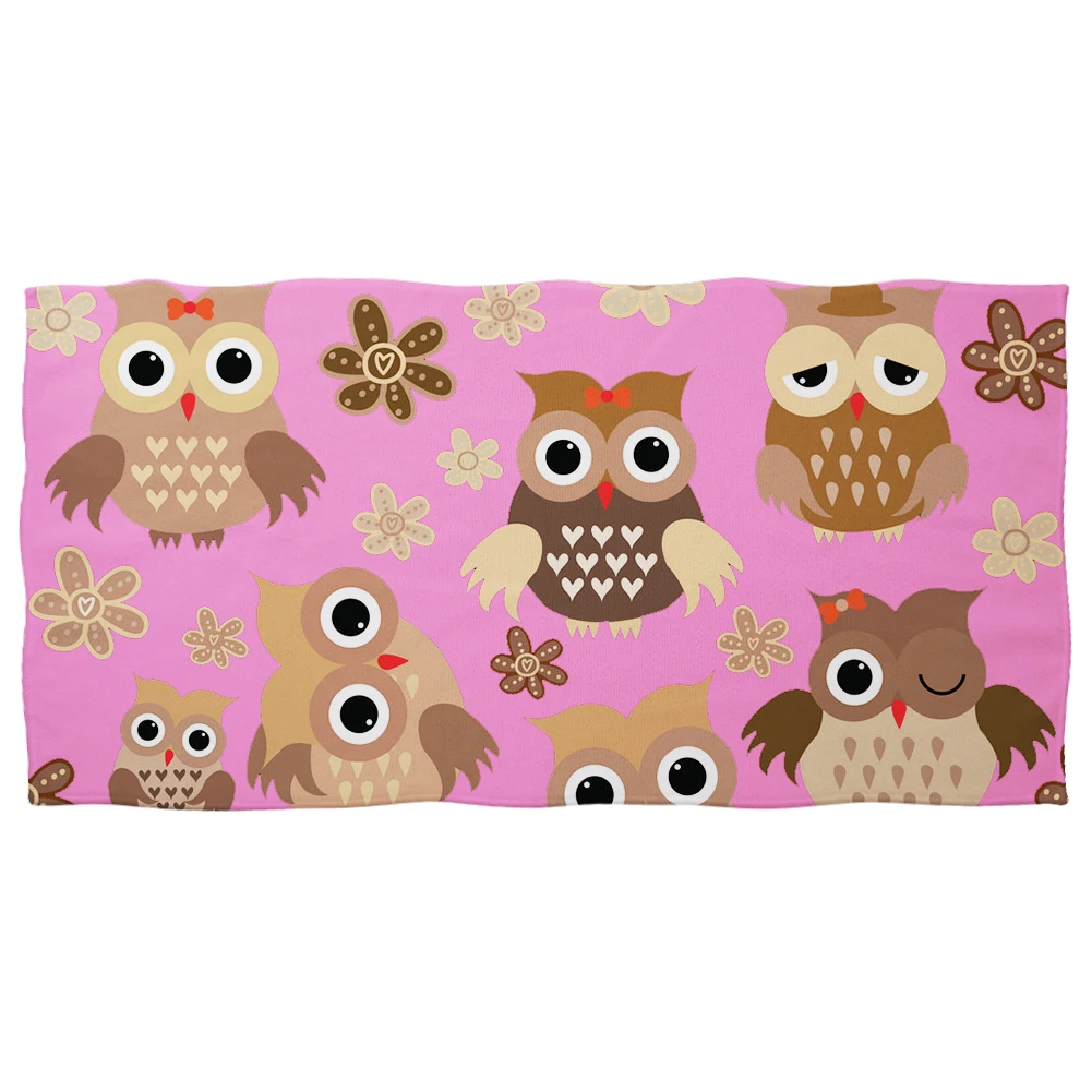 HUGSIDEA принт с совой из мультфильма Ванная комната Ванна Полотенца Мягкий хлопок