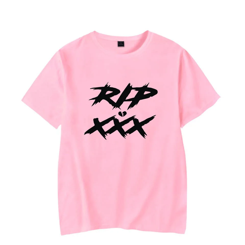 Футболка унисекс Merch xxxtentacion хлопковая с коротким рукавом белая розовая черная